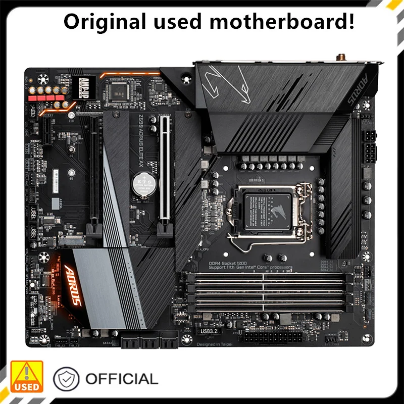 Per Z590 Aorus Elite Ax Originale Usato Desktop Intel Z590 128Gb Ddr4 Scheda Madre Lga 1200 I7/I5/I3 Usb3.0 Sata3