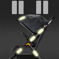 Patch réfléchissant Anti-collision de nuit étanche, 10 pièces, accessoires de poussette multifonctions, autocollant d'avertissement de sécurité pour poussette de bébé 1