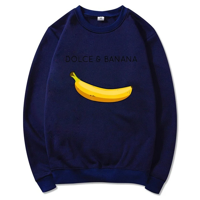 Spring and Autumn Season New Fashion Trend Men's and Women's Daily Gathering Leisure Sports Loose Velvet Round Neck Sweater