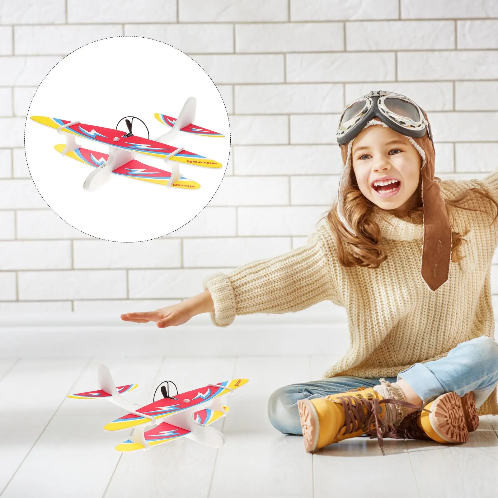 Children Fighter Model Electric Airplane Toy for Kids Birthday Gift Playset Outdoor Sport Flying Toy Aircraft Toy Random Pattern 4