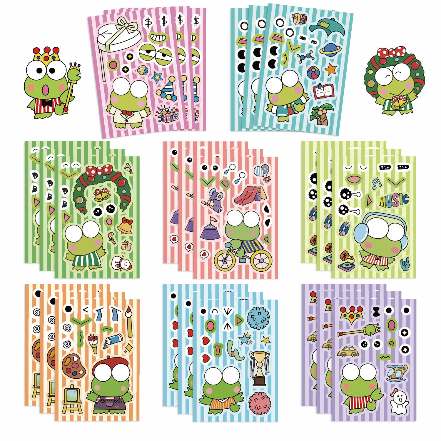 Cute Sanrio Kero Kero Keroppi Anime Puzzle Sticker for Kids