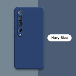 Enhanced Shockproof Silicone Square Liquid Phone Case for Xiaomi Mi10 Youth 5G (Navy Blue)