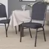 Multipurpose Stacking Banquet Chairs Crown Back 500lb Capacity Cushioned Upholstered Indoor Event Chair Durable Metal Frame 2