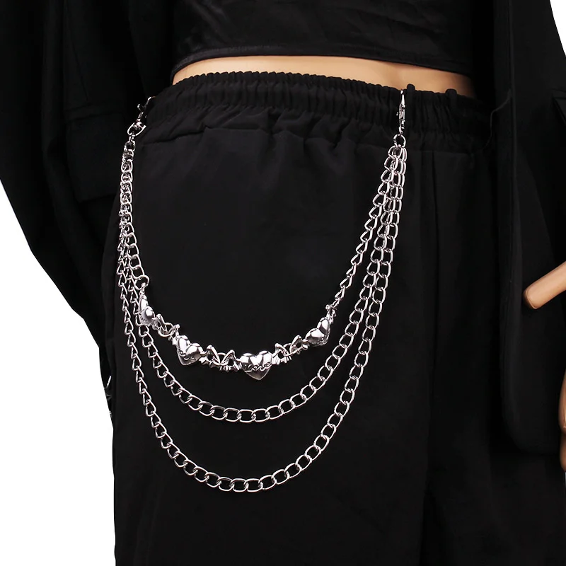 Cadena Para Pantalones Con Colgantes De Luna Y Estrellas - Accesorio De Moda Unisex - Para Jeans, Vaqueros O Shorts - Ideal Como Regalo