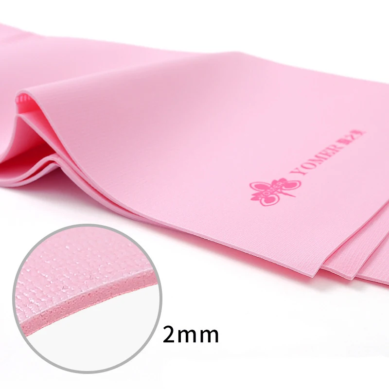 Thin Yoga Mat Non-slip Portable Folding PVC Professional Fitness Sports Travel Fitness Equipment Supplies