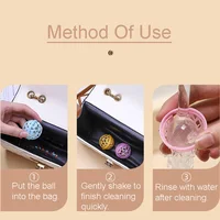 Cleaning Balls For Handbags Shoulder Tote Bags Convenient Small Reusable Laundry Washing Balls Purses Cleaner Ball For Tote Purs 2