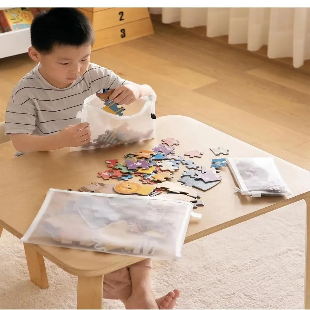 1/3/5PCS 화장품 정리 메쉬 지퍼 파일 가방 PVC A4/A5/A6 장난감 보관 가방 문서 폴더 방습 화장품 가방