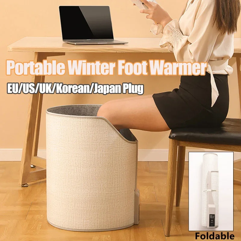 

Folding Electric Heater Portable Winter Foot Warmer Leg Warmer Adjustable Thermostat For Home Office Under Desk Winter Cushio