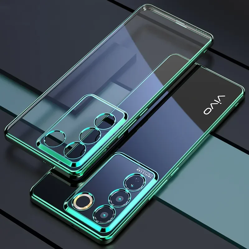 Sleek Transparent Electroplating TPU Soft Silicone Back Cover