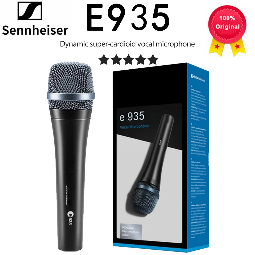 Оригинальный микрофон Sennheiser E935, профессиональный проводной кардиоидный ручной микрофон для прямого вокала и караоке