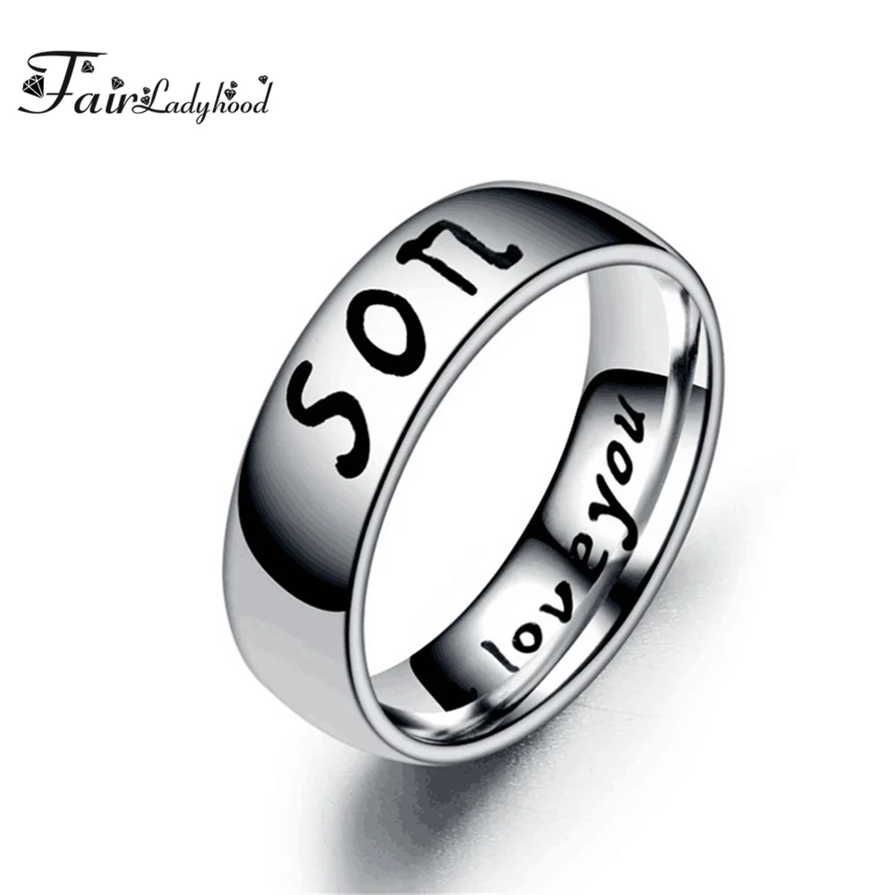 FairLadyHood Classic Stainless Steel Rings 