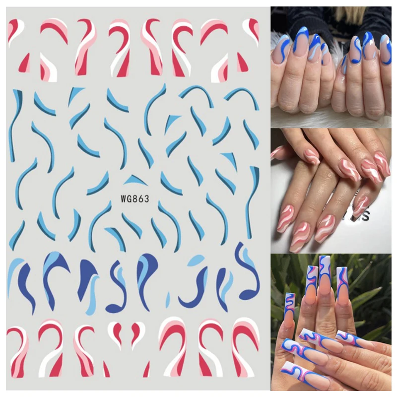 Наклейки на заднюю стенку Красочные Водные волны во французском стиле наклейки