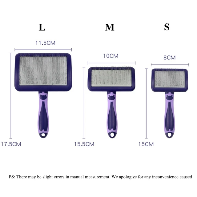 Dog Brush Stainless Steel Dogs Combs Massage Dog Grooming Brush Pet Hair Remover Cleaning Tools Soft Handle Cat Comb Cat Br Comb 6
