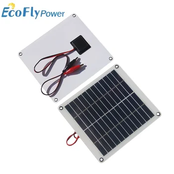 Solar Panel 5W 12V Micro Solar Board Portable Fast Charger Polysilicon DIY Solar Cells System Mini Outdoor Battery Charger 1