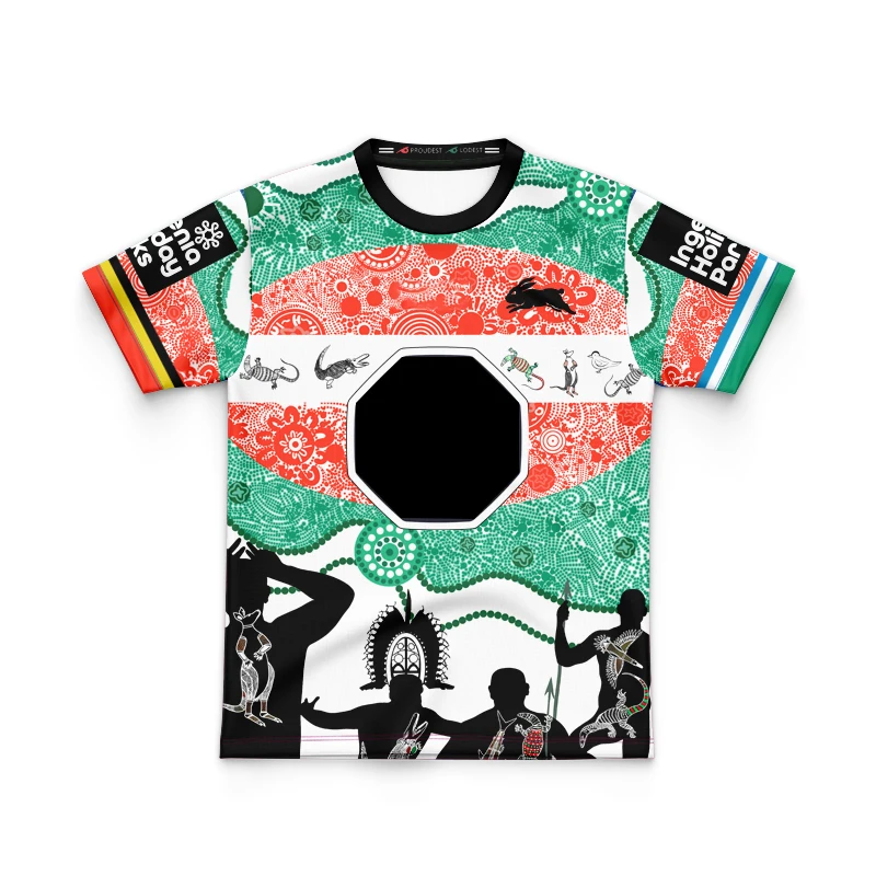 thumbnail image 1 of Camiseta de rugby clásica de local y visitante de South Sydney Rabbitohs 2024 para niños de la ronda Anzac (nombre y número personalizados), 1 of 4
