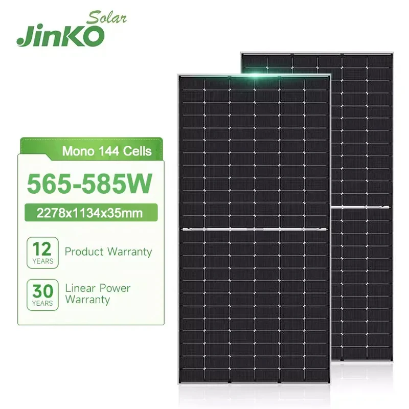 Jinko Solar 565W 570W 575W 580W 585 Watt Tiger Neo N-Type Moduli Fotovoltaici Mono Pannelli Dalla Cina