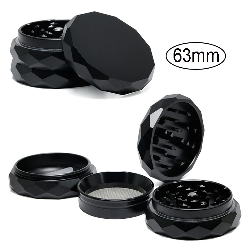 Herb Grinder Herb Spice Grinder 4 Layer 63mm Diameter