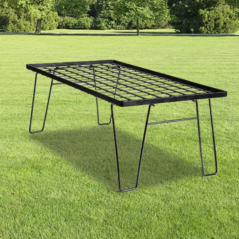 Description Picture 4 of itemCamping Lightweight Table with Table Board & Bag Campfire Grill Table Multifunctional Folding Iron Net Table for Outdoor Picnic