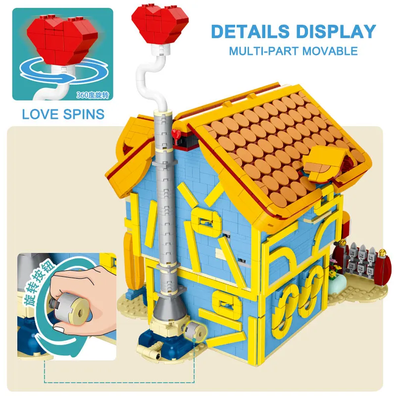 

MORK 2410pcs Creative Love Villa Building Blocks Model Streetview Modular Architecture Kit Brick Toys for Kids Boy Gifts 031053