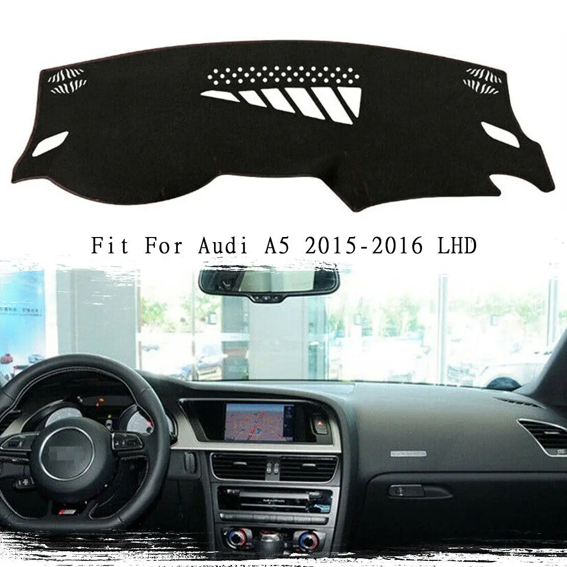

New DashMat Dashboard Cover Non-Slip Sun Protector Visor Pad For Audi A5 15-2016