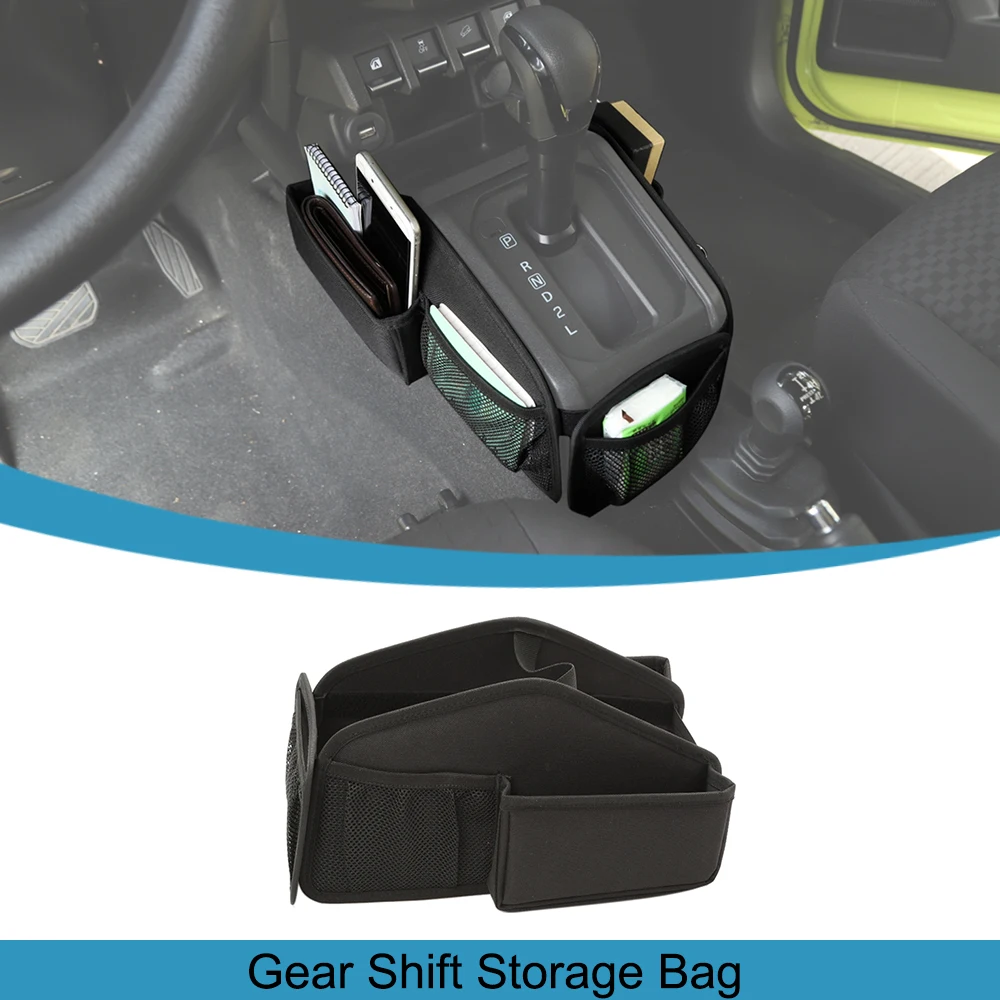 

Car Gear Shift Storage Bag Organizer Tray for Suzuki Jimny 2019 2020 2021 2022 2023 JB64 JB74 Auto Interior Accessories Black