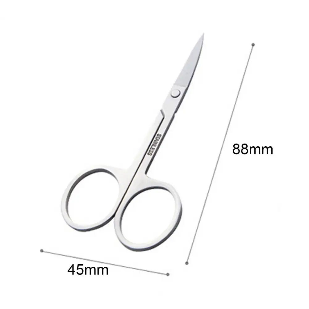 Safety Tip  Durable Nail Eyebrows Eyelash Trimmer Stainless Steel Small Grooming Scissors Portable   for Gift 6
