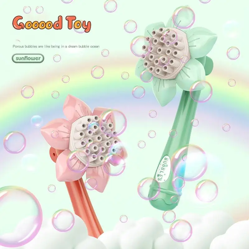 

Soap Bubbles Gun Sunflower Bubble Machine Blower Kids Toys Children Party Games Wedding Outdoor Summer Toy for Boys Girls Gifts