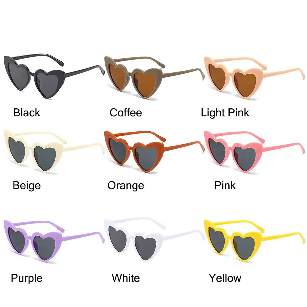 Kids sunglasses children sunglasses Kids Heart Sunglasses Vintage Heart-Shaped Toddler Sunglasses Cute Pink Boys Girls Outdoor Children Cartoon Eyewear for 3-9 Year