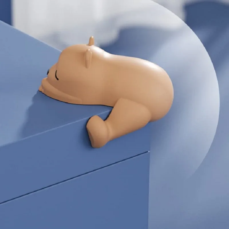 2 szt. Baby Cartoon bezpieczeństwo niedźwiedź zabezpieczenie rogów stołu bezpieczna miękka osłona silikonowa krawędź pokrywa dla mebli bezpieczeństwo dzieci