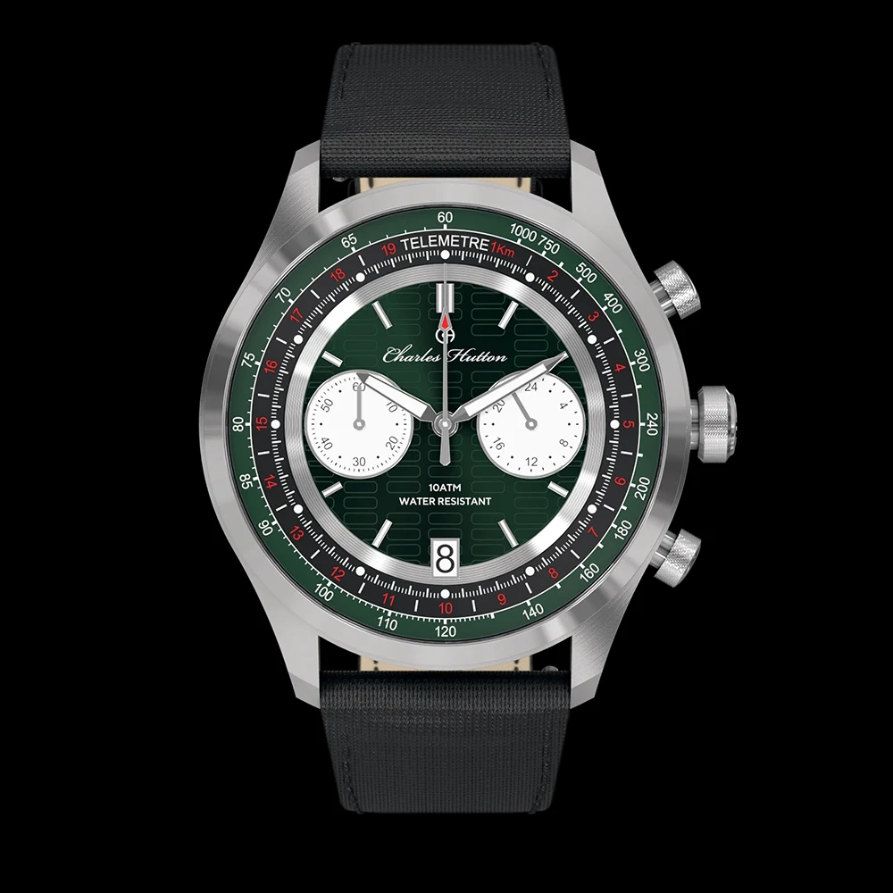 

Pilot Chronograph Watch Men Vintage Military Chrono Watch 43mm VK64 Quartz Wristwatches 100m Waterproof Clocks Charles Hutton