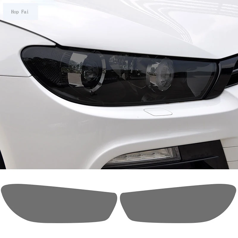 

Автомобильная передняя фара дневного света, прозрачная Дымчатая черная наклейка из ТПУ для Volkswagen Scirocco MK3 TDI R Line 2008-2017