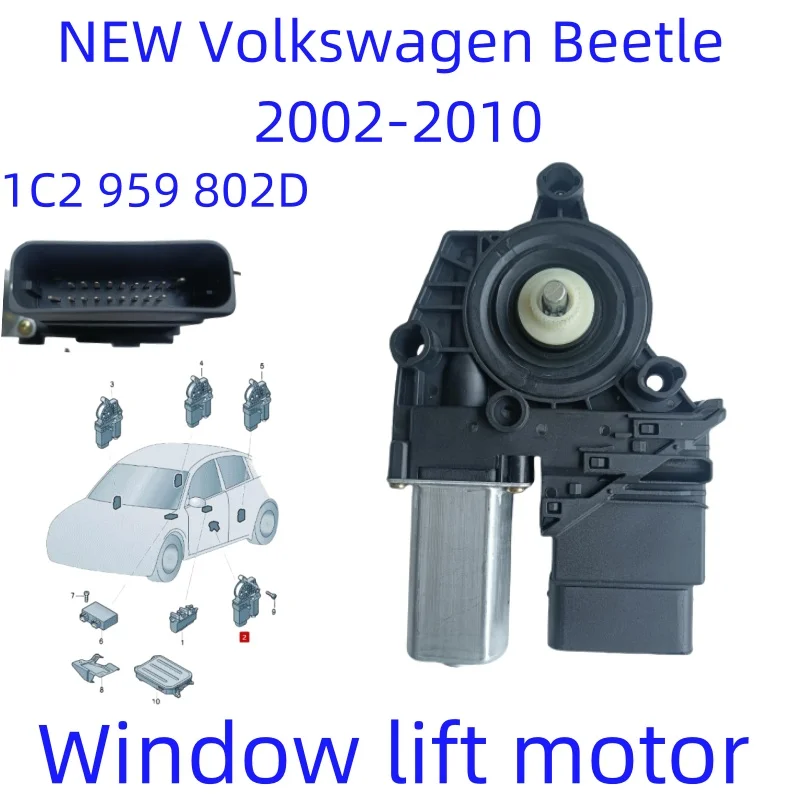 1Y1959801C For VW Beetle Cabrio Window motor Front left and right