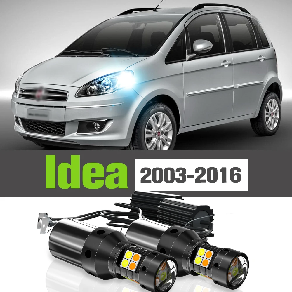 

2x LED Dual Mode Turn Signal+Daytime Running Light DRL Accessories Lamp For Fiat Idea 2003-2016 2010 2011 2012 2013 2014 2015