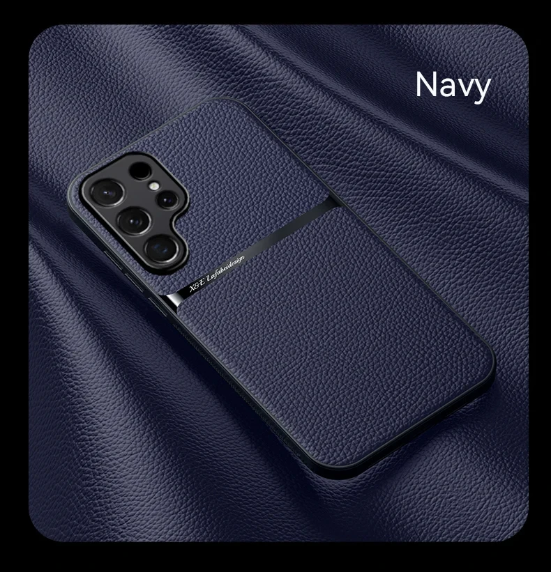 Premium Magnetic Leather Phone Case - Shockproof Cover