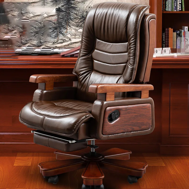 Work Design Office Chairs Vintage Cushion Nordic Rolling Study Leather Chair Accent Executive Fauteuil Gaming Furniture T50BY leather design office chairs swivel rolling modern clear floor chair bedroom soft silla para escritorio office furniture t50by