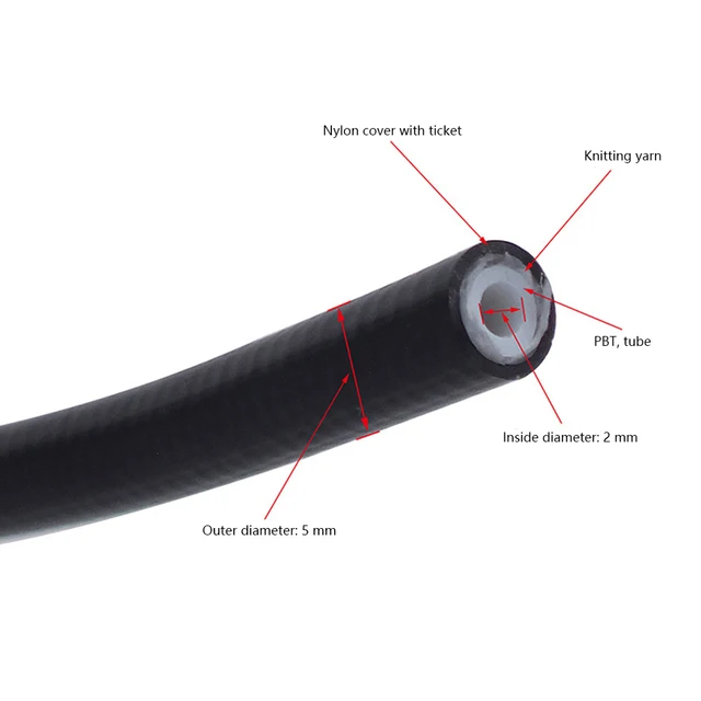 Cavo Freno Idraulico Per Bici - 2500mm, Per Freni Disco BH59/BH90, Con Olive E Inserti - Foto 2