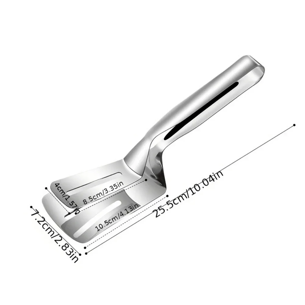 Kitchen Utensils Multifunctional Food Tongs Stainless Steel BBQ Bread Clip Durable Frying Shovel Clip Fried Fish Shovel Household Kitchenware