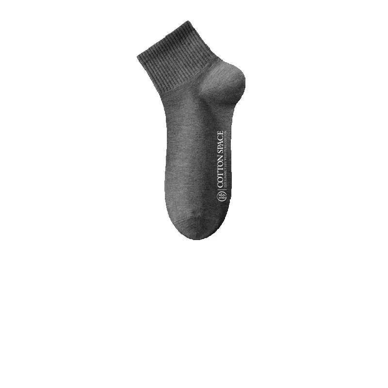 2025e Men's Pure Deodorant Sweat-Absorbing Short 2024 Autumn New 100% Cotton Sports Zhuji Socks Industry_voghion.com