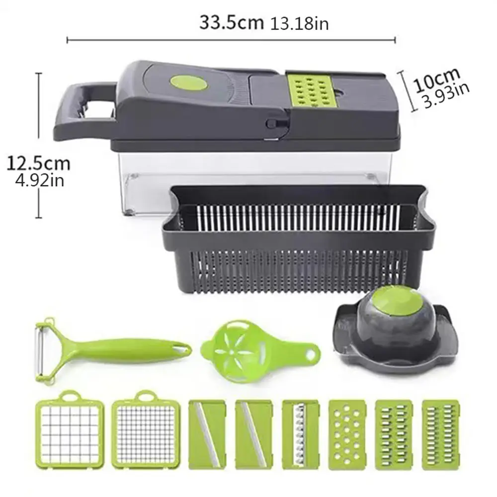 Kitchen Vegetable Chopper Multifunctional Onion Potato Carrot Shredder Fruit Slicer 14/16 in 1 Kitchen Accessories