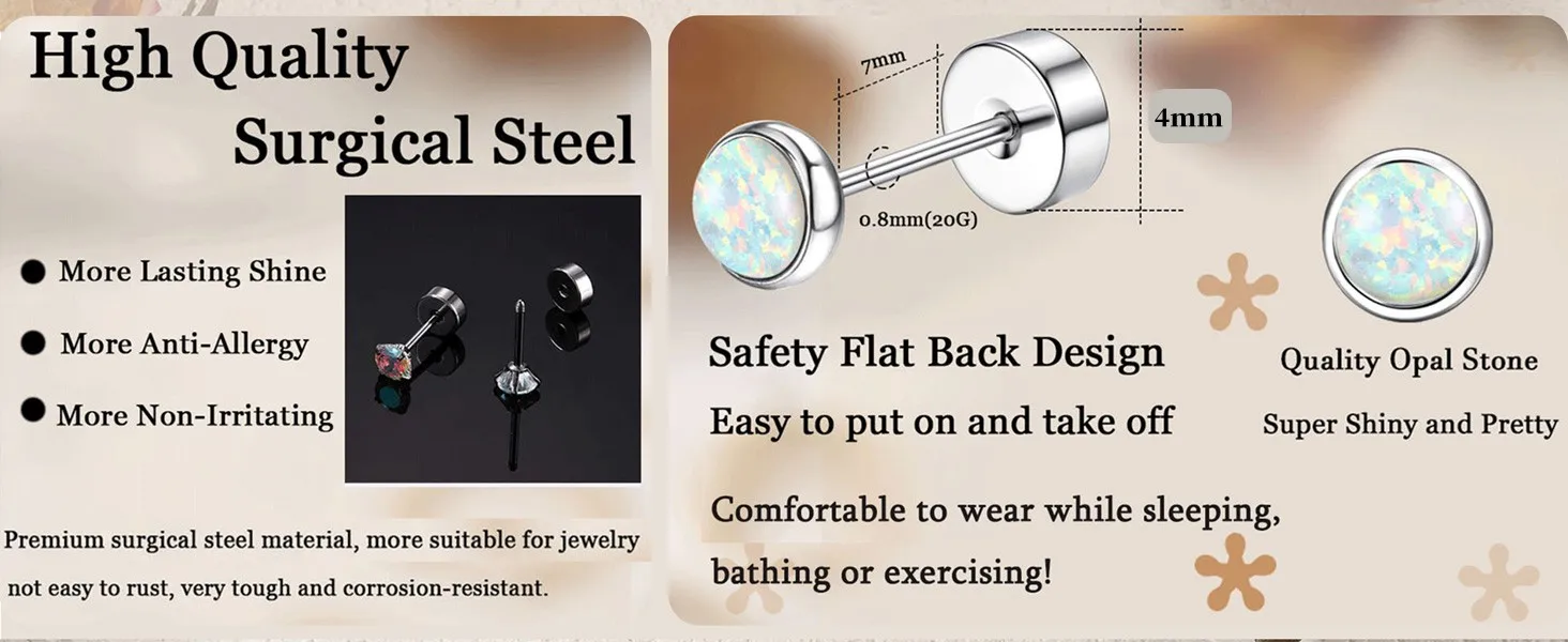 Earring size comparison