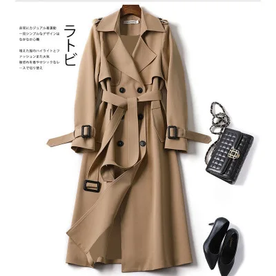 

Women Coat Windbreak Fashion Outerwear Long Jacket Trench Overcoat Female Clothing Slim Windbreak Lady Streetwear Autumn Winter