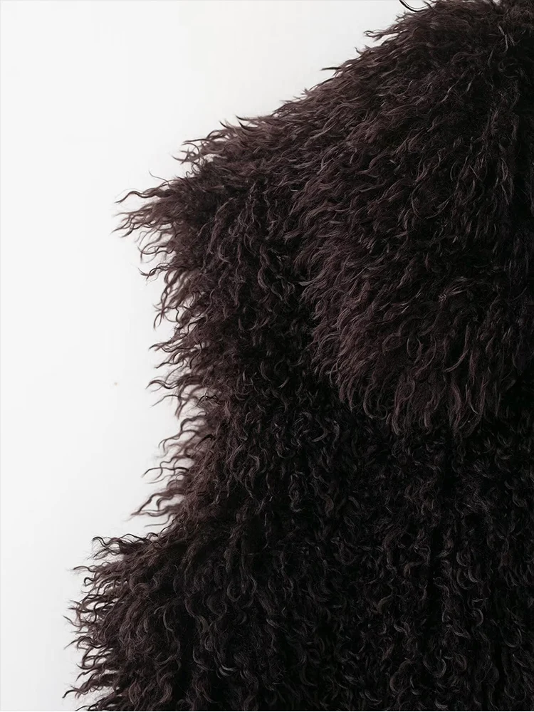 TFMLN New Women's Luxury Fur Vest Elegant Soft Faux Fur Sleeveless Jacket Coat Lady Warm Fashion High Street Fur Waistcoat