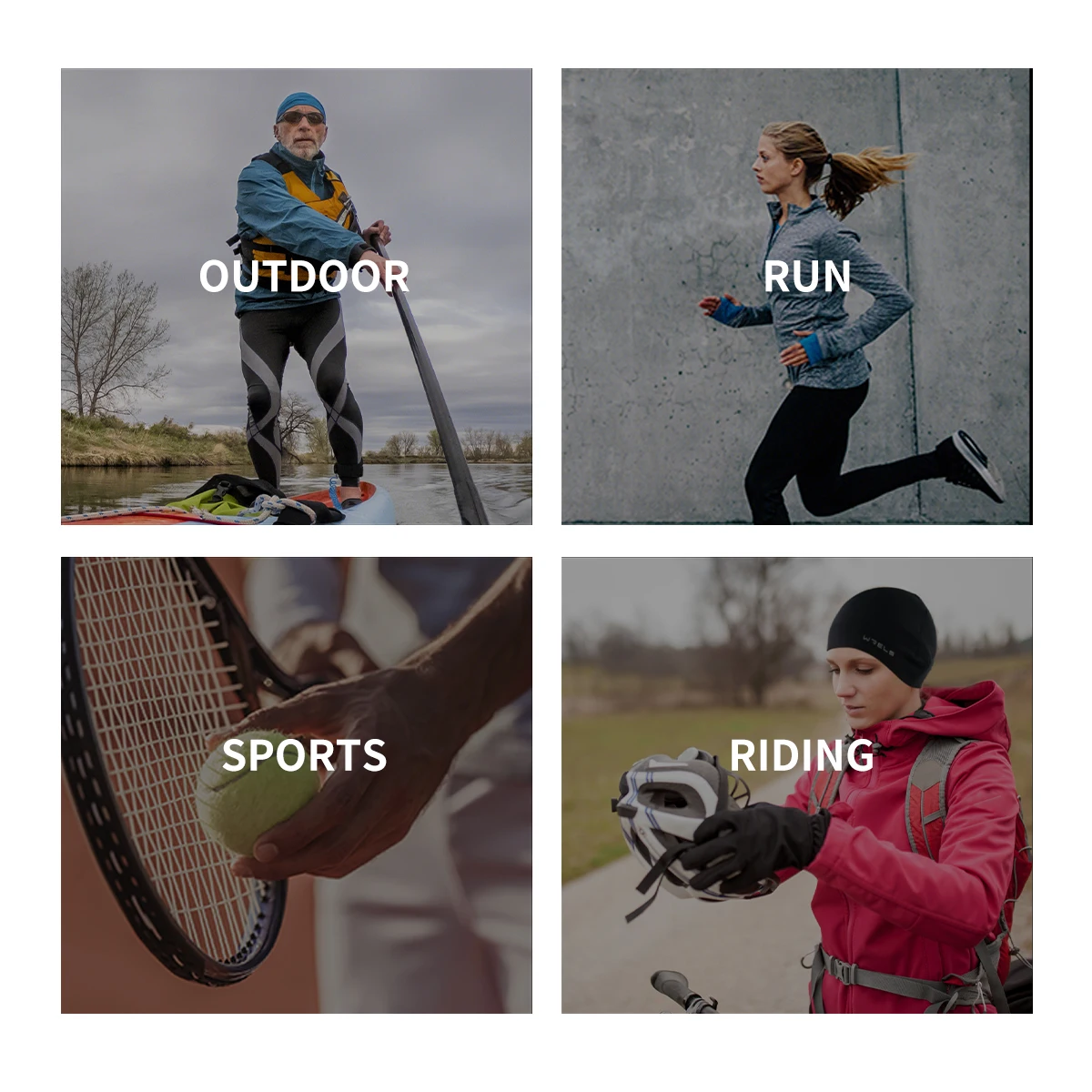 WRELS Winter  Cycling Caps Windproof Thermal MTB Bicycle Cap Ski Helmet Liner Running Motorcycle Hat Men Women Cycling Headwear