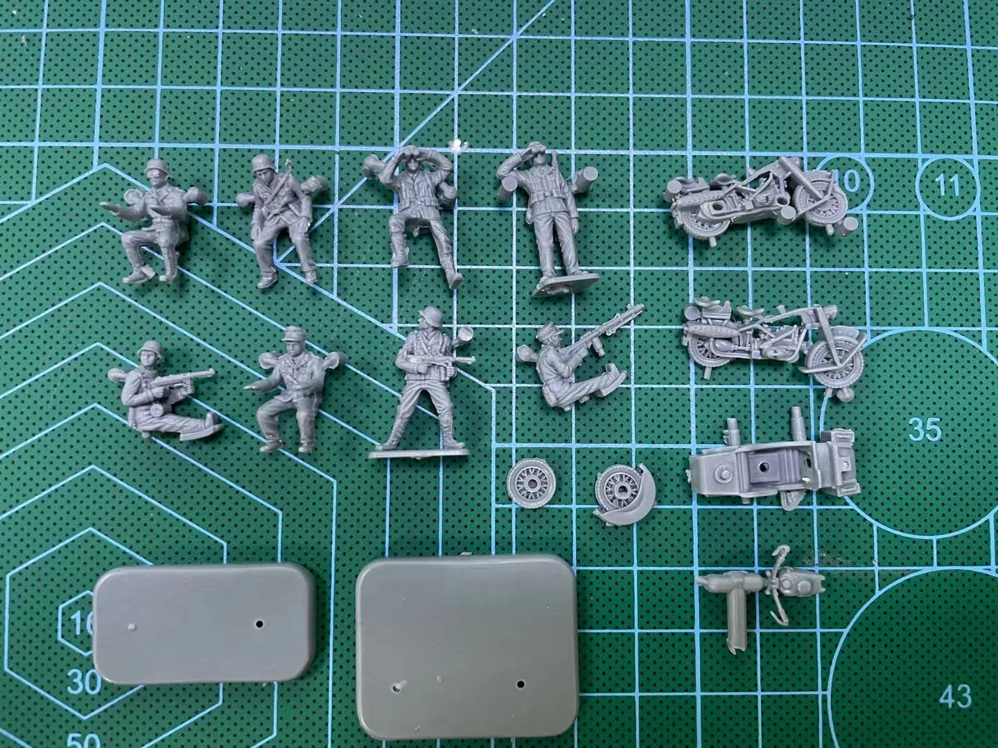 1/72 Die-cast Resin Italian Story RI Soldier 6121 Motorcycle Soldier 4