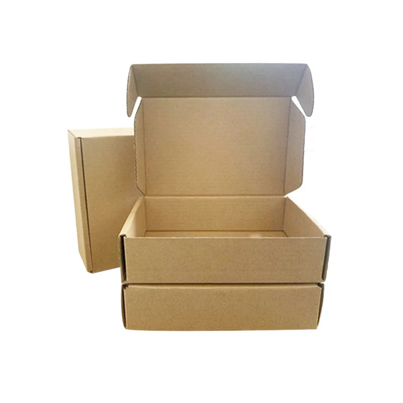 10Pcs Kraft Brown 3-Layer Cardboard Airplane Box Surprise Gift Express Box Clothing Box Folded Christmas Decor Packaging Box