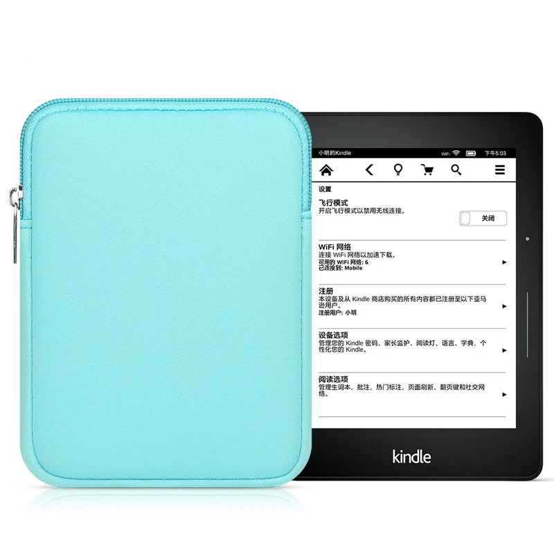 Caixa Macia da Luva do Forro Kobo Kobo Nia Kobo Clara 2e Bolsa Estereofónico do Zíper 12cm 5cm - Imagem 5