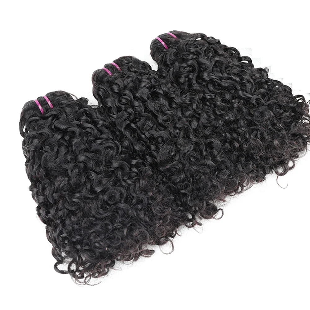 Human Hair Extensions Human Hair for Braiding Short Fringe Curl Human Hair Bundles Pixie Curly Hair Bundles Brazilian Double Draw Jerry Curly Weaving Extensions