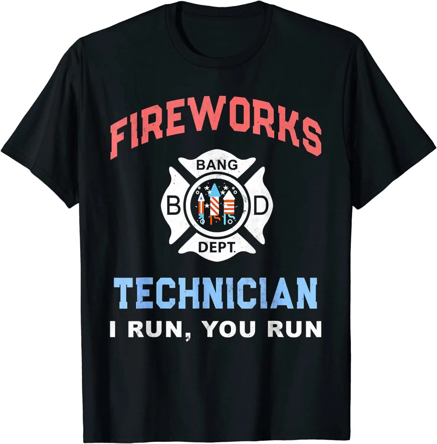 Divertente Fuochi D'Artificio Tecnico America Pompiere Pyro Expert T-Shirt Taglia S-5Xl