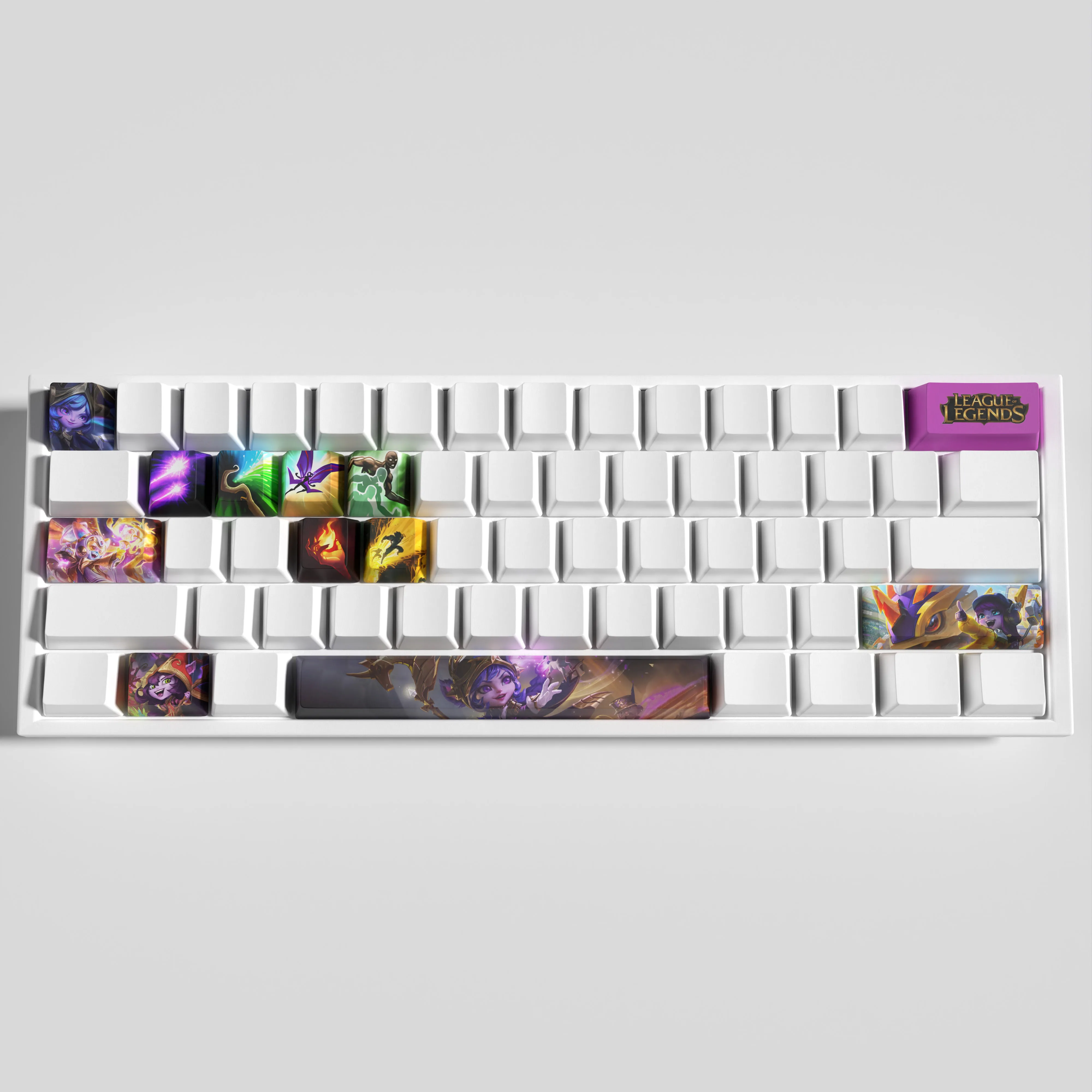 Lulu League of Legends Jogo Keycaps Perfil Oem Pbt Dye Sub 12 Chaves - Imagem 3