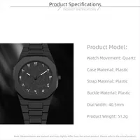 Montre étanche haut de gamme à cadran arabe, cadran rond, bracelet coloré, mouvement à quartz, design exquis, bracelet en plastique, montre-bracelet, idéale pour offrir 6